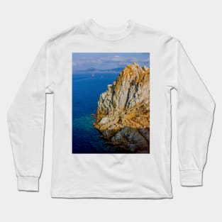 Beautiful cliff overlooking the italian Tyrrhenian Sea Long Sleeve T-Shirt